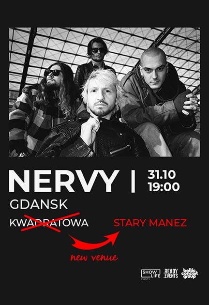 Band "Nervy" in Gdansk. European Tour 2023